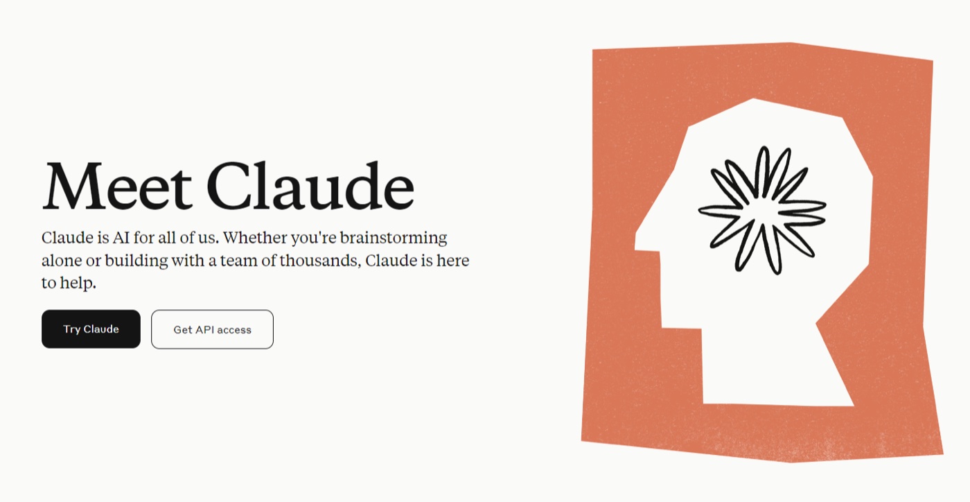 Claude AI 官方网站界面截图